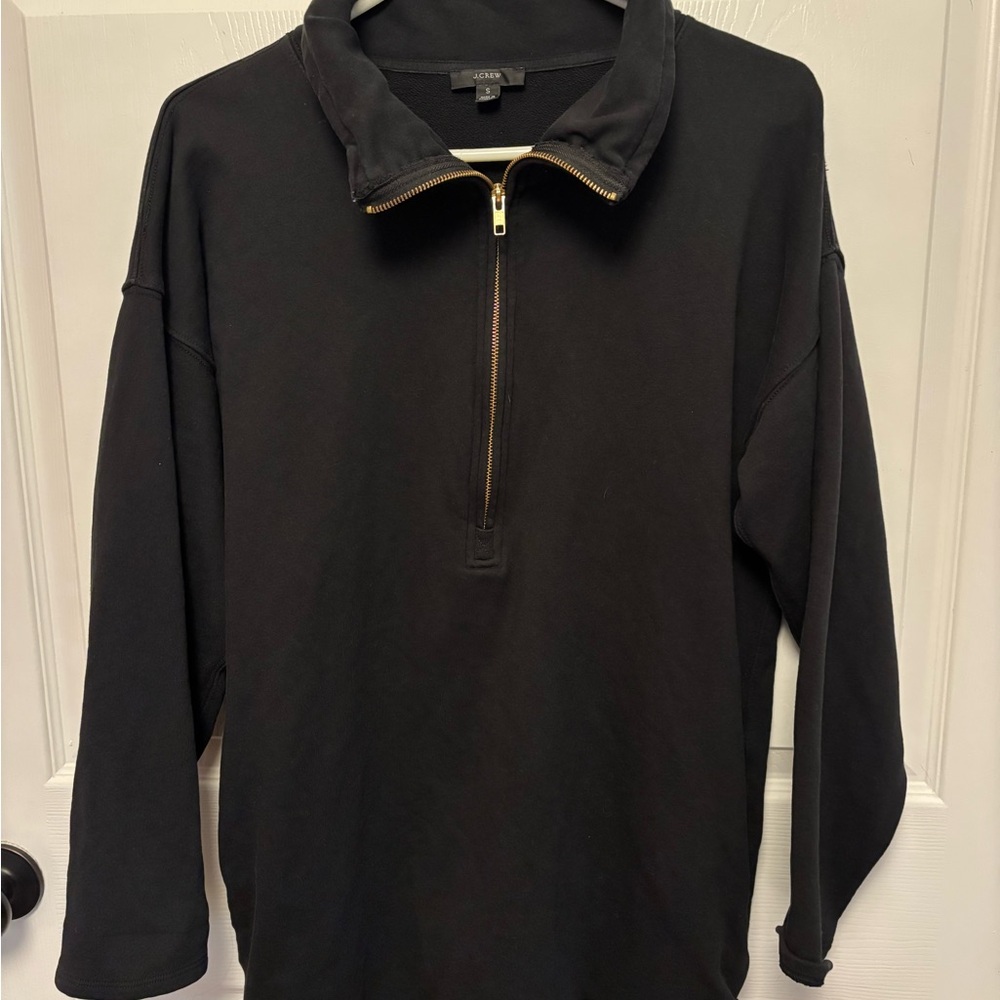 J. Crew Men's Black Zip-Up Sweater